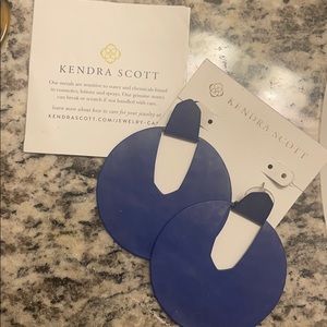 Blue statement earrings